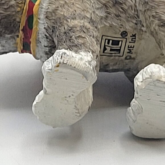 Kitty Cat Blue Eyes Gray Tabby Christmas Holiday Tree Ornament Resin ME Ink - Picture 8 of 9